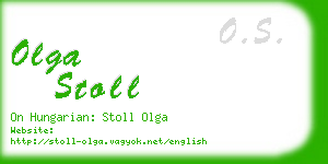 olga stoll business card